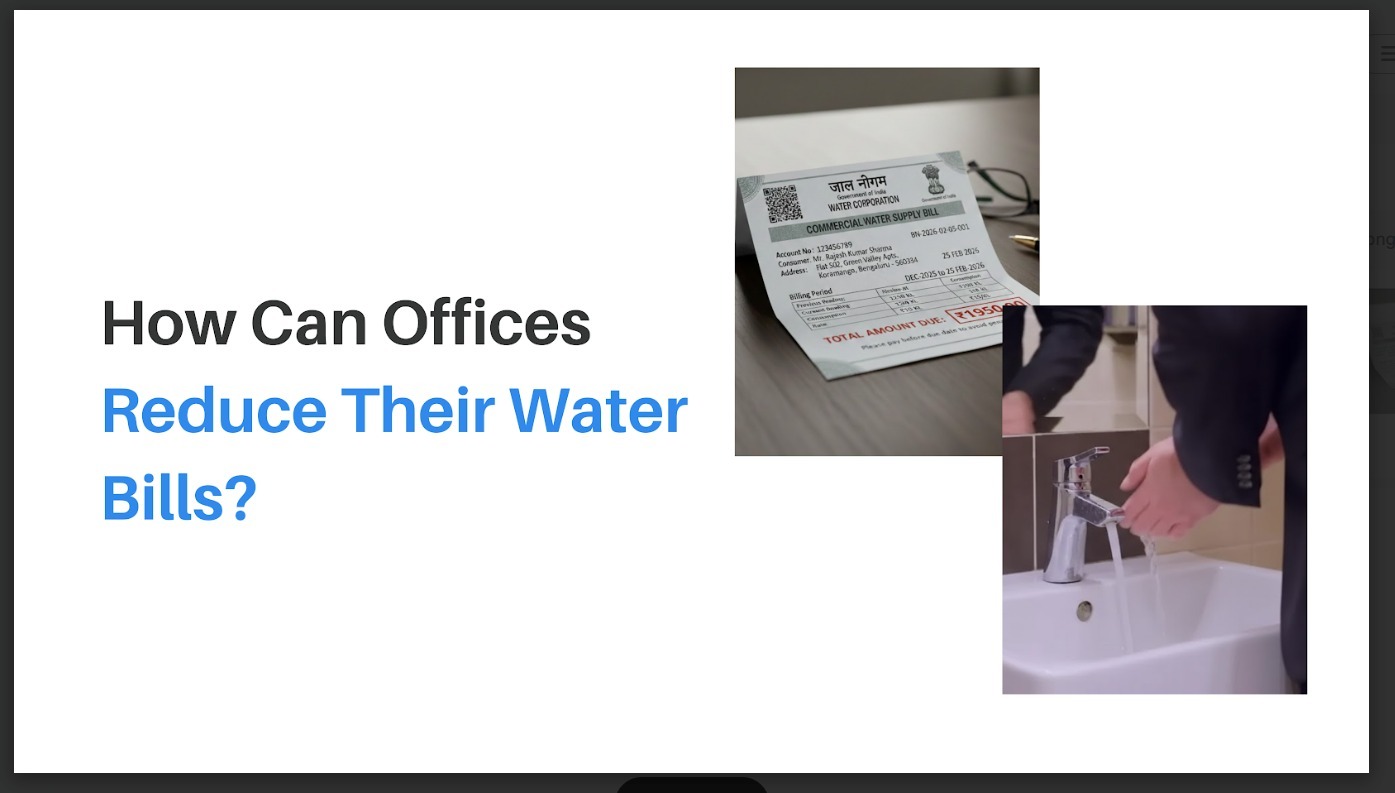 Office water saving methods to reduce monthly water bills
